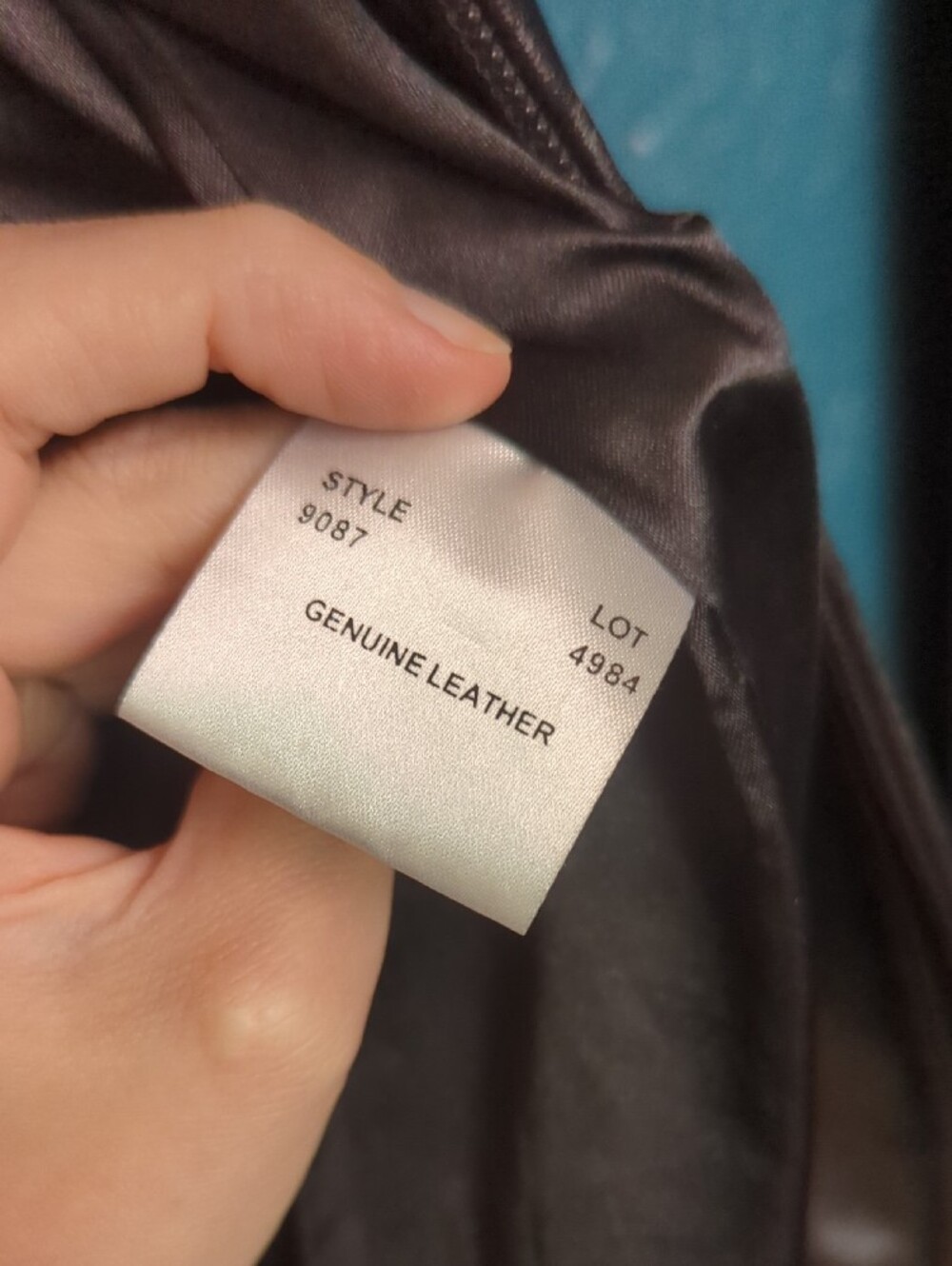 Women's Black Leather Jacket with Decorative Stitching - Picture 6 of 6